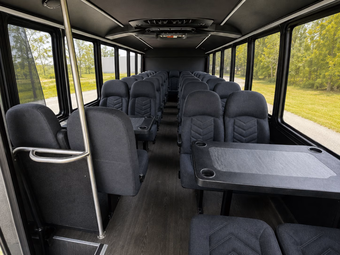 pontiac 18 passenger minibus inside