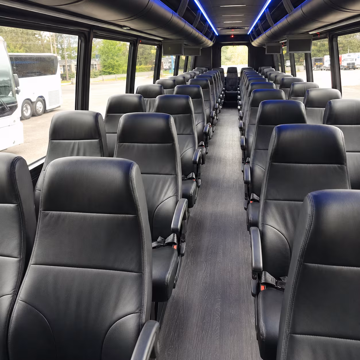 pontiac 25 passenger minibus inside