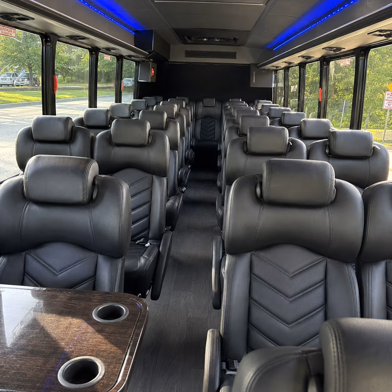 pontiac 28 passenger minibus inside