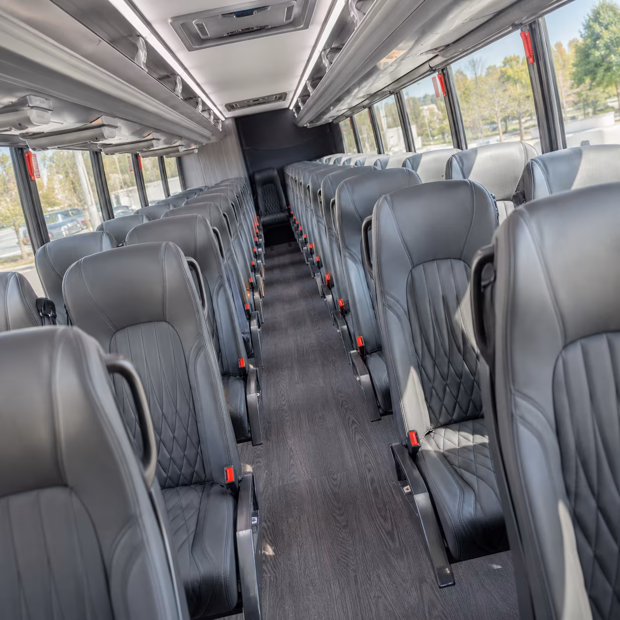 pontiac 35 passenger minibus inside