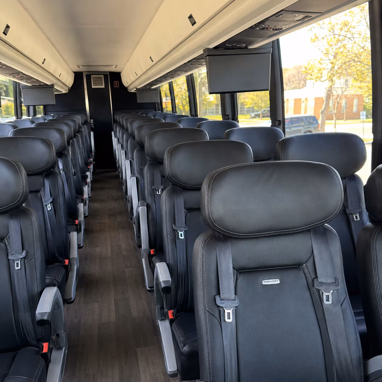 pontiac 56 passenger charter bus interior