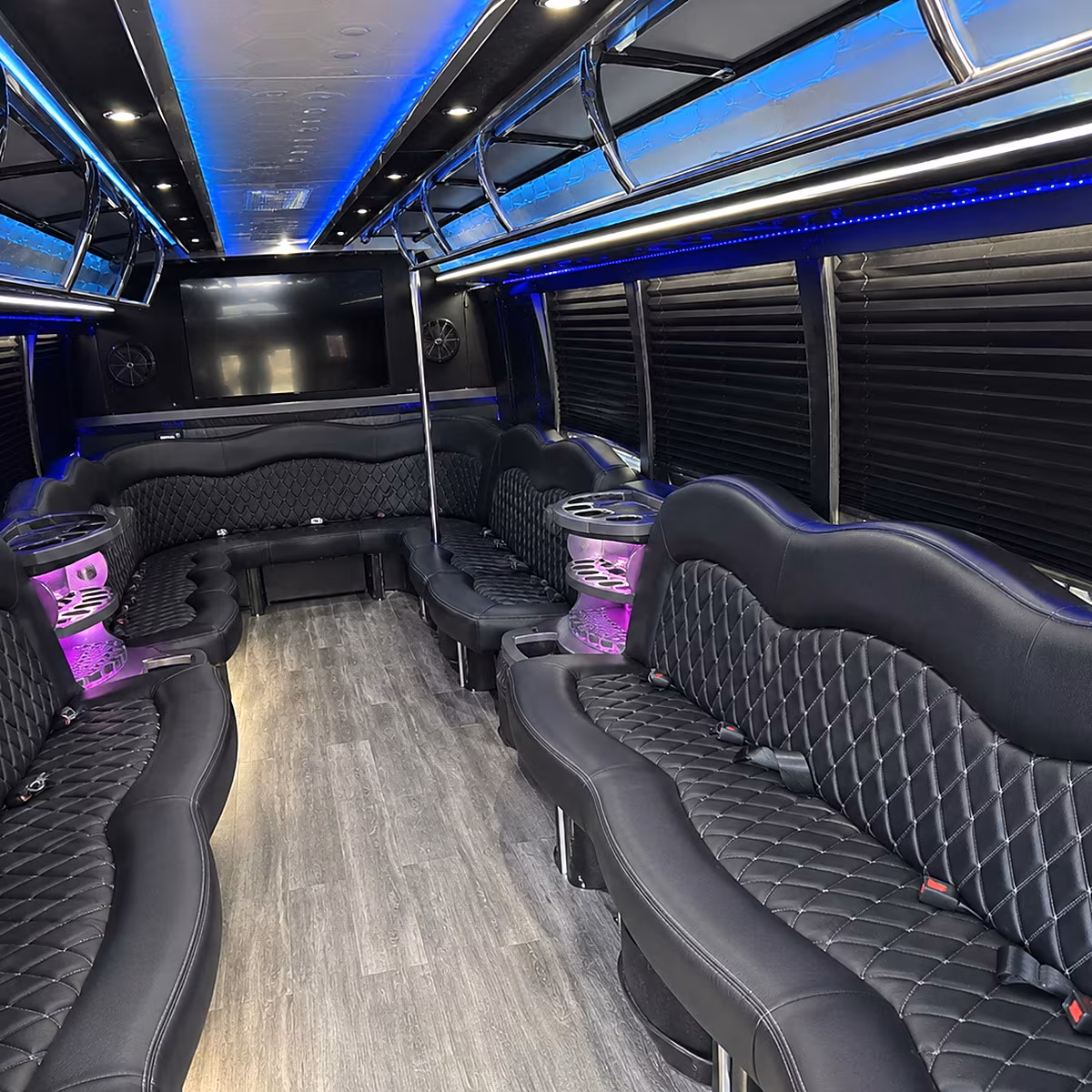 pontiac party bus rentals inside